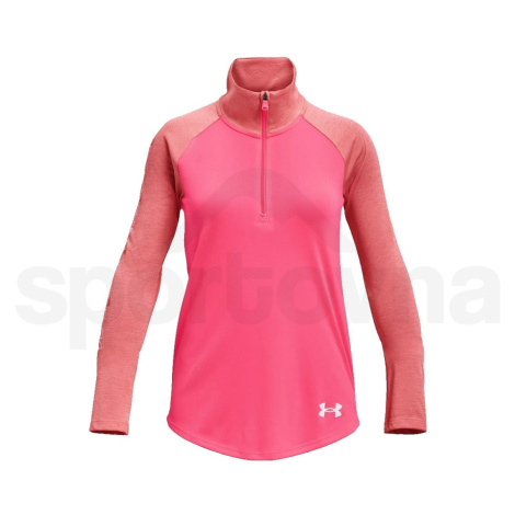 Under Armour UA Tech Graphic 1/2 Zip Triko dětské Růžová Dívčí