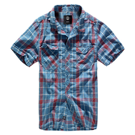 Brandit Košile Roadstar Shirt 1/2 červená | modrá