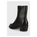 Kožené kotníkové boty Camper Bonnie dámské, černá barva, na podpatku, K400663.006