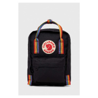 Dětský batoh Fjallraven Kanken Rainbow Mini černá barva, malý, vzorovaný