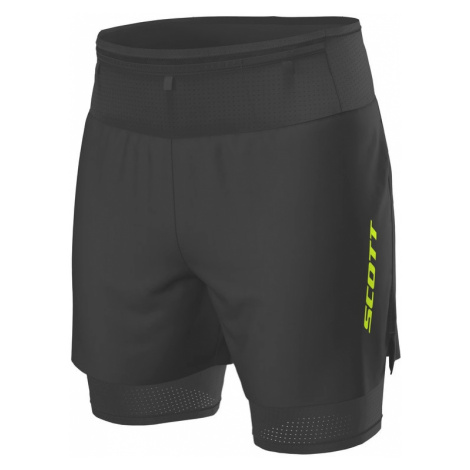 Pánské běžecké kraťasy se spodními šortkami Scott Hybrid Shorts M's RC Run Černá