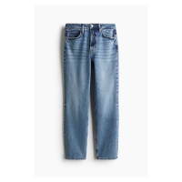 H & M - Slim Straight High Ankle Jeans - modrá