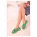 Soho Women's Green Suede Sandals 18185