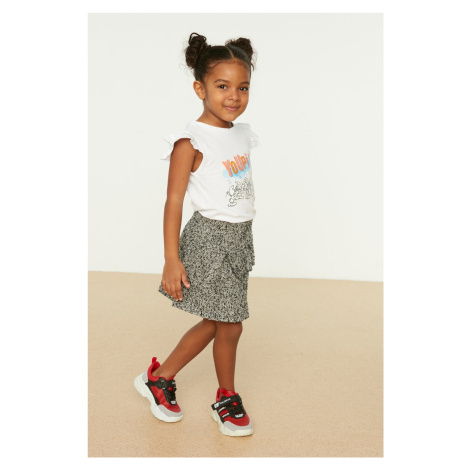 Trendyol Gray Flywheel Detailed Girl Knitted Skirt