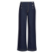 Vila VIUMMA BUTTON HW WIDE JEANS/ C25 Modrá