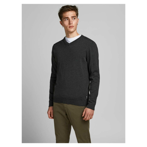 Tmavě šedý basic svetr Jack & Jones Basic