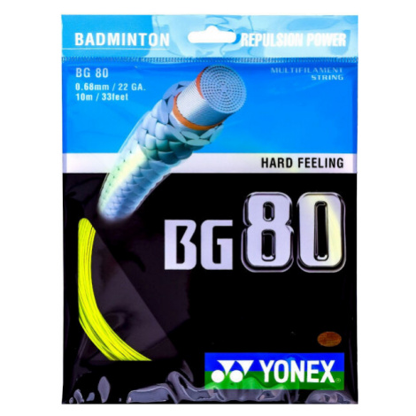 Yonex BG 80 Badmintonový výplet, žlutá, velikost