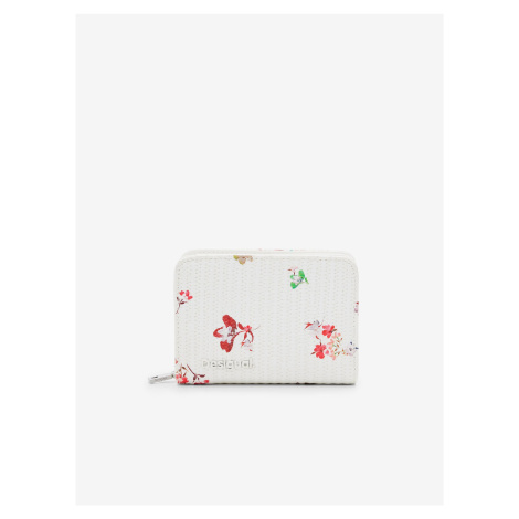 Bílá dámská květovaná peněženka Desigual Delirium Maya - Dámské