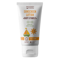 Woodenspoon Opalovací tělové mléko v tubě Baby & Family SPF30 150 ml