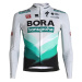 SPORTFUL Cyklistický dres s dlouhým rukávem zimní - BORA 2021 WINTER - zelená/šedá