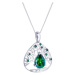 Preciosa Stříbrný náhrdelník se zirkony Green Tree of Life 5220 66 (řetízek, přívěsek)