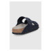 Semišové pantofle Birkenstock Arizona dámské, tmavomodrá barva, 1020716-Midnight