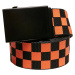 Check And Solid Canvas Belt 2-Pack černá/oranžová