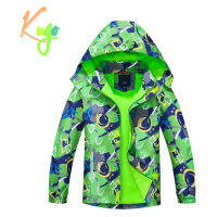 Chlapecká jarní, podzimní bunda, zateplená - KUGO B2836a, zelená Barva: Zelená