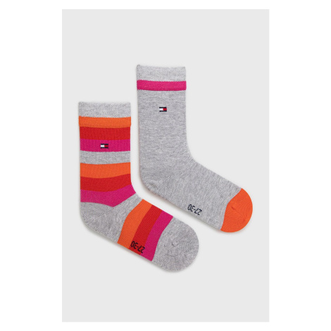 Dětské ponožky Tommy Hilfiger oranžová barva