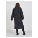 Tmavě šedý dámský kabát z umělého kožíšku UGG