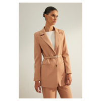 Trendyol Mink Premium Regular Lined Woven Blazer Jacket