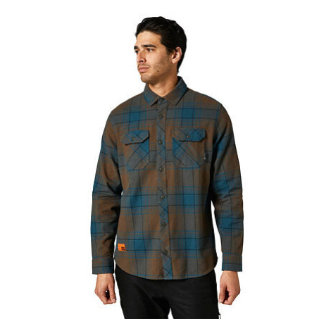 Fox pánská flanelová košile Traildust 2.0 Slate Blue | Modrá | | Modio.cz