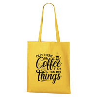 DOBRÝ TRIKO Bavlněná taška s potiskem Coffee Barva: Žlutá