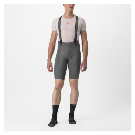 CASTELLI Cyklistické kalhoty krátké s laclem - FREE AERO RC - šedá