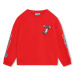 Dětská bavlněná košile s dlouhým rukávem Kenzo Kids červená barva, s aplikací