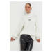 Svetr Tommy Jeans dámský, béžová barva, s pologolfem, DW0DW16524