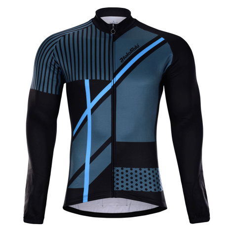 HOLOKOLO Cyklistický dres s dlouhým rukávem zimní - TRACE BLUE WINTER - modrá/vícebarevná/černá