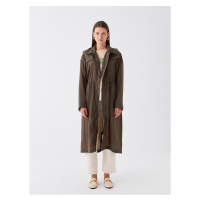 LC Waikiki Women's Hooded Plain Raincoat