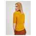 Žlutý dámský svetr s krátkým rukávem a rolákem ORSAY