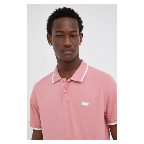 Polo tričko Levi's růžová barva, s aplikací Levi´s