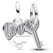 Pandora Hravé stříbrné přívěsky Srdce a klíč 793081C01