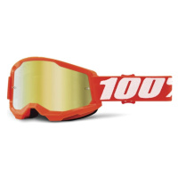 100% SPEEDLAB Cyklistické brýle - STRATA 2 - oranžová/bílá/zlatá