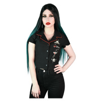 košile dámská KILLSTAR - She Devil - Crop Bowling - Black