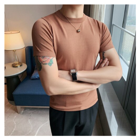 Pletené panské tričko s krátkým rukávem JFC FASHION