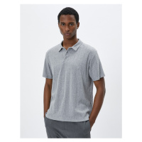 Koton Polo Neck Knitwear T-Shirt Textured Buttoned Short Sleeve