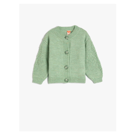 Koton Knitwear Cardigan Buttoned Round Neck