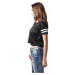 Dámské tričko do pásu // Urban classics Ladies Mesh Short Tee blk/wht