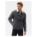 Černá pánská přechodná džínová bunda Ombre Clothing C523