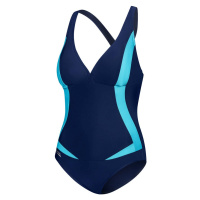 AQUA SPEED Woman's Swimming Suit Greta Navy Blue/Blue Pattern 04