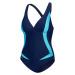 AQUA SPEED Woman's Swimming Suit Greta Navy Blue/Blue Pattern 04