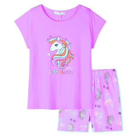 Dívčí letní pyžamo - KUGO TM6225, fialková Barva: Fialková
