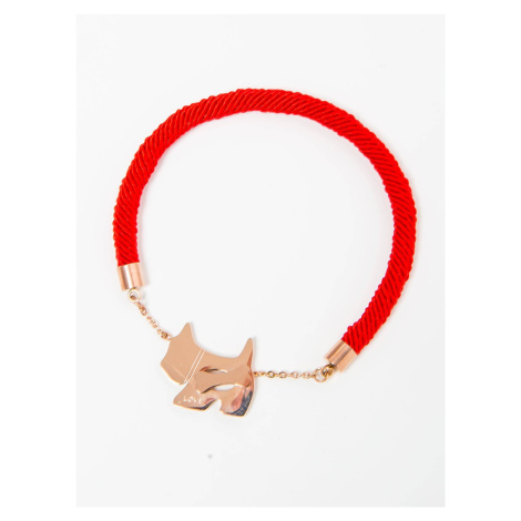 Bracelet with golden dog red YUPS