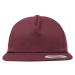 Unstructured 5-Panel Snapback - maroon