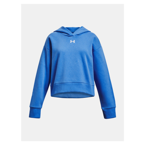 Modrá mikina Under Armour UA Rival Fleece Crop Hoodie