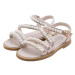 Dívčí sandály společenská dětská obuv s perlami