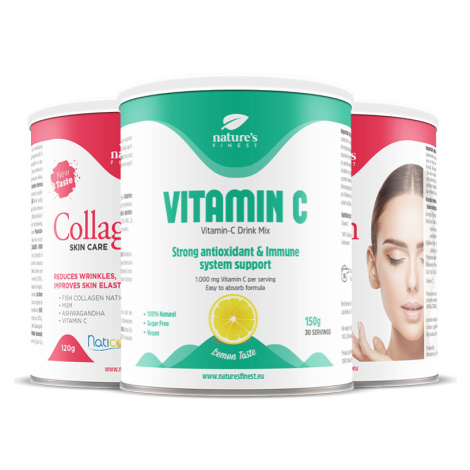 Kollagen SkinCare 1+1 + Vitamin C | Mořský kolagen | Peptidy | Redukce vrásek | Přírodní | Kolag