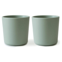 Mushie Dinnerware Cup hrnek Sage 2 ks