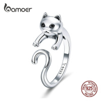 Stříbrný prsten univerzální kočka SCR409 LOAMOER