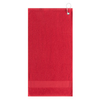 L-Merch Golfový ručník s klipem 55x30 NT9165 Red