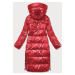 Červená dámská bunda s kontrastními vsadkami (AG1-J9063)